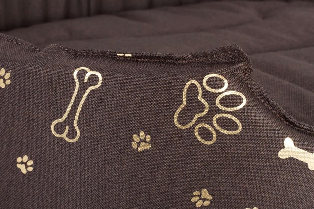 Oval Dog Cat Bed, Brown Velour XL 80X67