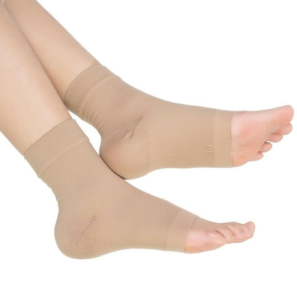 Foot Anti-Fatigue Compression Sleeve Short Tube Ankle Support Open Toe Socks Plantar Fasciitis Pain Relief Mens Womens