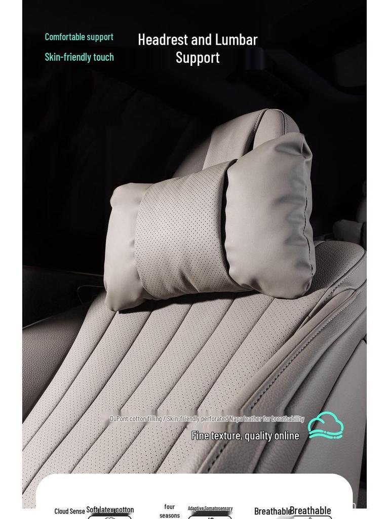 New Version Li Auto L6-L9 i6 i8 Car Headrest & Lumbar Support Pillow Set