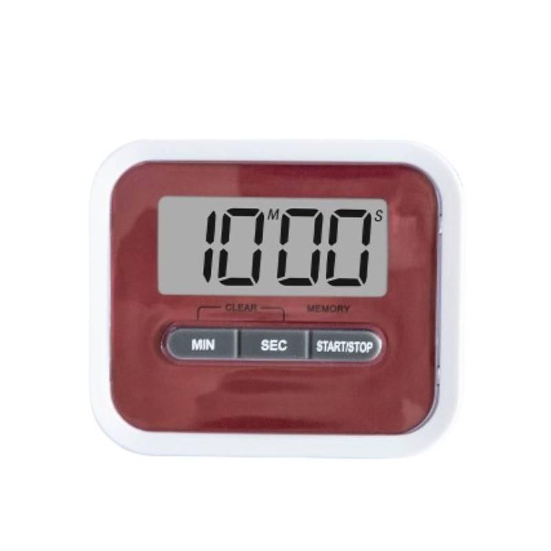 Multi-functional Kitchen Timer With Magnetic Back And Stylish Square Design For Home Use красный