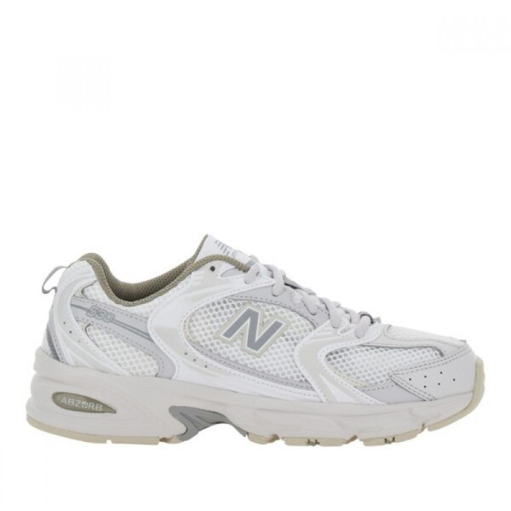 

New Balance Mesh Design Applique Logo Sneakers U530nec Greynaturalmat US4