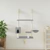 VidaXL Wall-mounted Cat Tree with Light Gray Scratching Post 153 Cm, Cat Tower, Cat Scratcher, Wall-mounted Cat Tower, Furniture for 172405