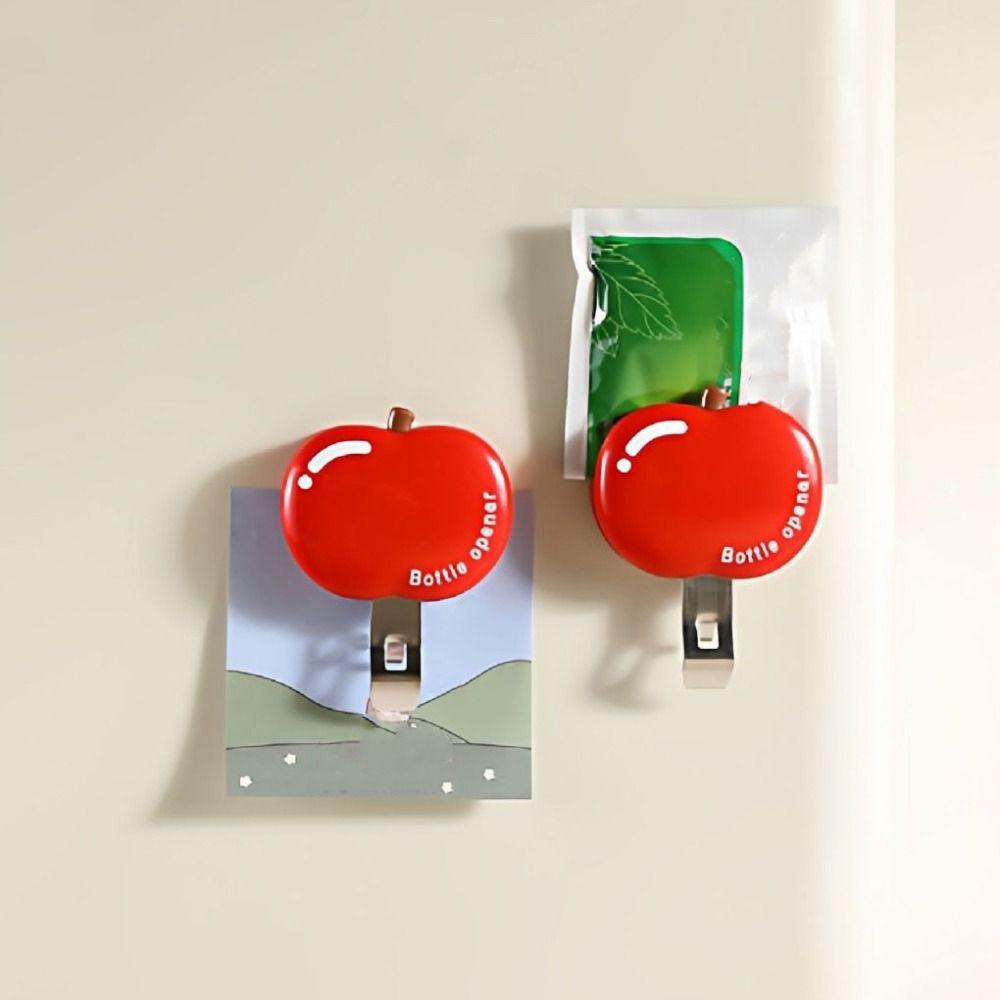 2pcs Fruit Shape Magnets Bottle Opener Multifunctional Refrigerator Corkscrew Bar Use