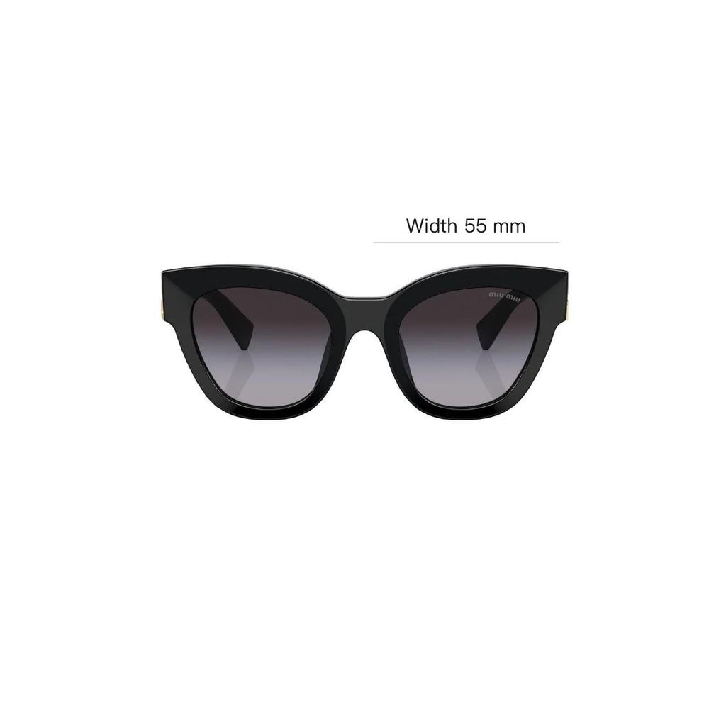 Miu Miu Logo Design Cat Eye Sunglasses Women sunglasses Black SMU01YF-1AB5D1