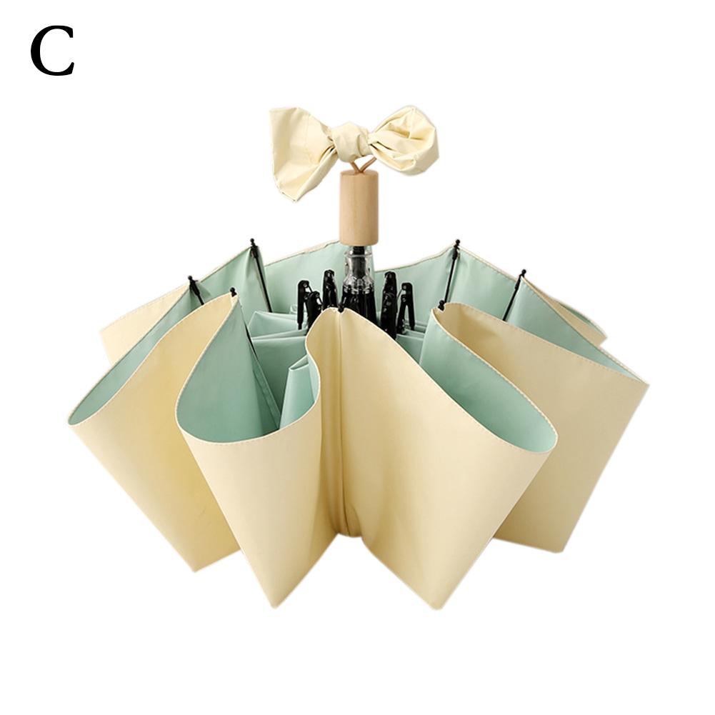 Glue Folding Umbrella Women's Sunny and Rainy Dual-use High-value Durable Sunscreen Umbrella Ins Color