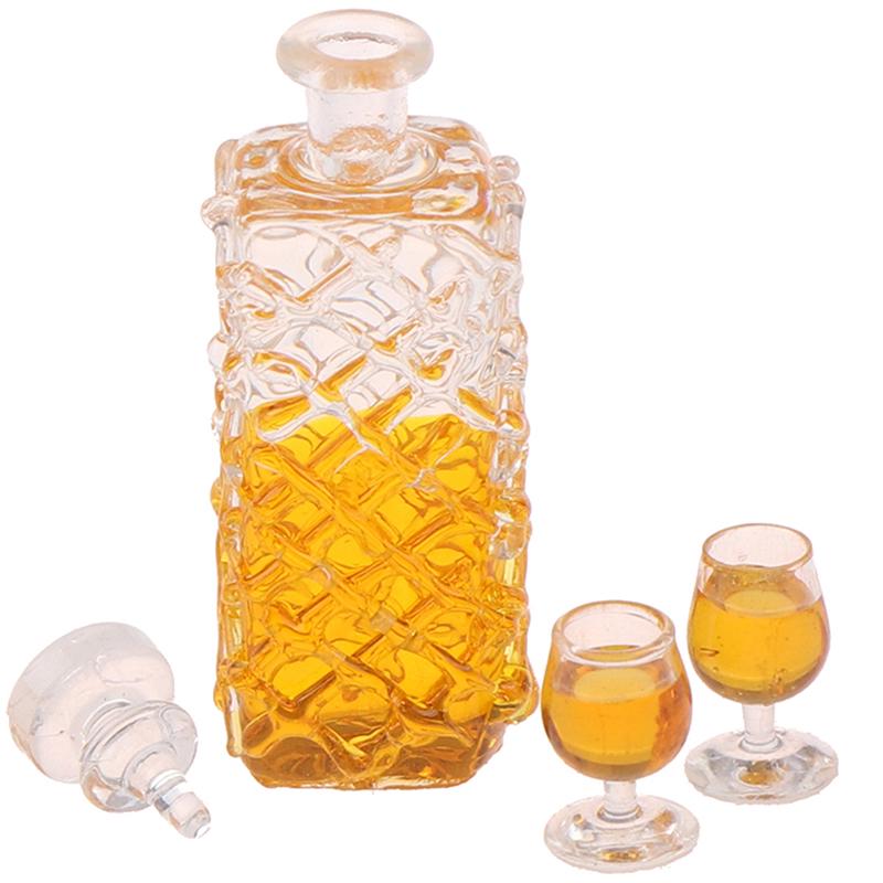 Puppenhauszubehör Miniaturmodell Requisiten Simulation Weinflaschenkombination