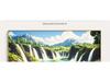 Mountain Landscape Decorative Wall Hanging: Flowing Water Wealth for Living Room or Office