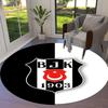 Besiktas Gymnastics Club Round Area Rug,Carpet Rug for Living Room Bedroom Sofa Playroom Decor,Non-slip Floor Mat