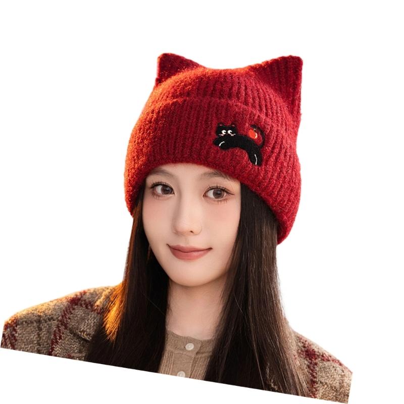 Luxurious Plush Knitted Hat Trendy Portable Hat Soft Fashion Comfortable Hat