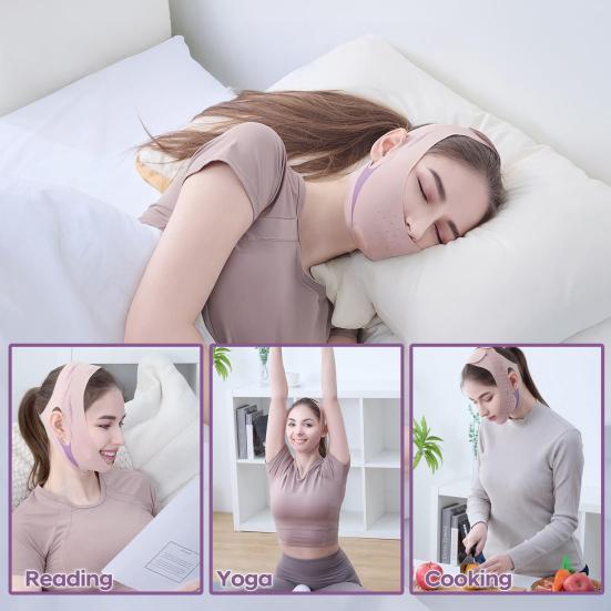 Yousheng V Line Lifting Mask Chin Strap for Women Face Slimming Strap Reusable V Line Mask Prevent Sagging Jaw Exerciser