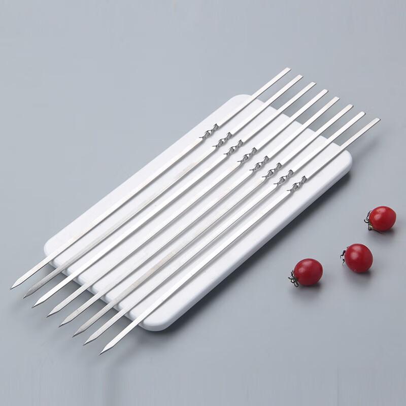 ZISIZ Stainless Steel Flat BBQ Skewers