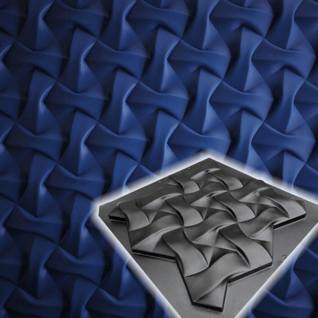 Plastic mold for the manufacture of 3d panel "Marshmalloy"(3D mold for decorative wall panels for gypsum and concrete) Wall decor.