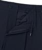 Musinsa Standard Seersucker One-Pleat Wide Banded Shorts [Navy]
