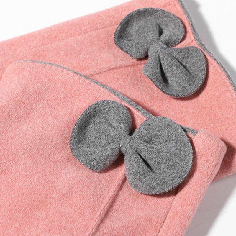 Damskie ciepłe rękawiczki z aksamitnymi, wiatroszczelnymi i antypoślizgowymi rękawiczkami do jazdy na świeżym powietrzu z ekranem dotykowym