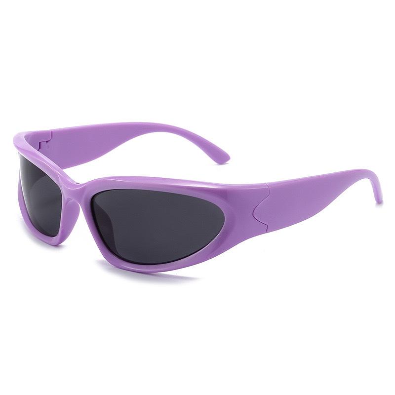 Lunettes de soleil futuristes Cyberpunk à monture étroite: Style Sportif Millennial Y2K avec Protection Solaire Européenne et Américaine