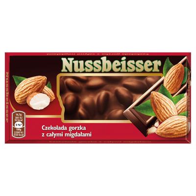 Nussbeisser Zartbitterschokolade mit ganzen Mandeln 100 g