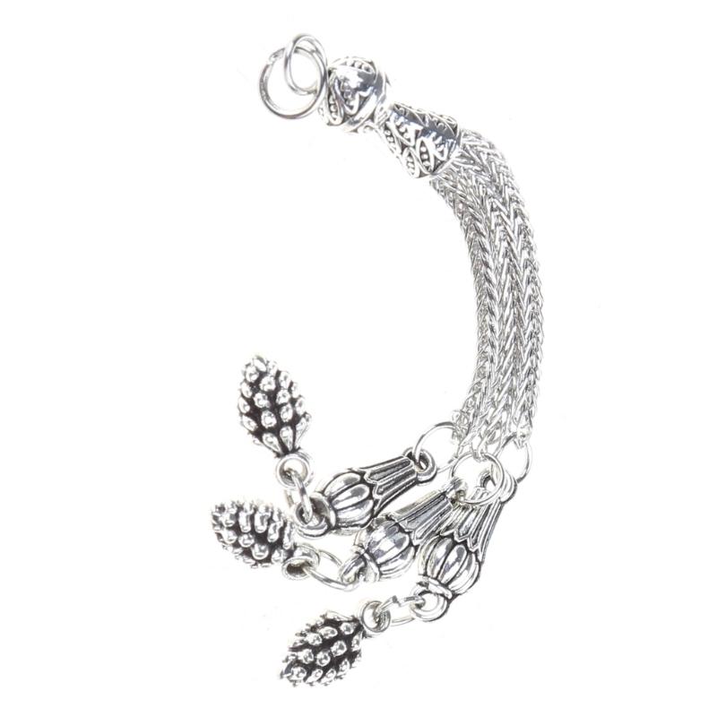 Antique Silver Plated Necklace Connectors Metal Brushes Pendant Accessories DIY Handmade Jewelry Making Supplies