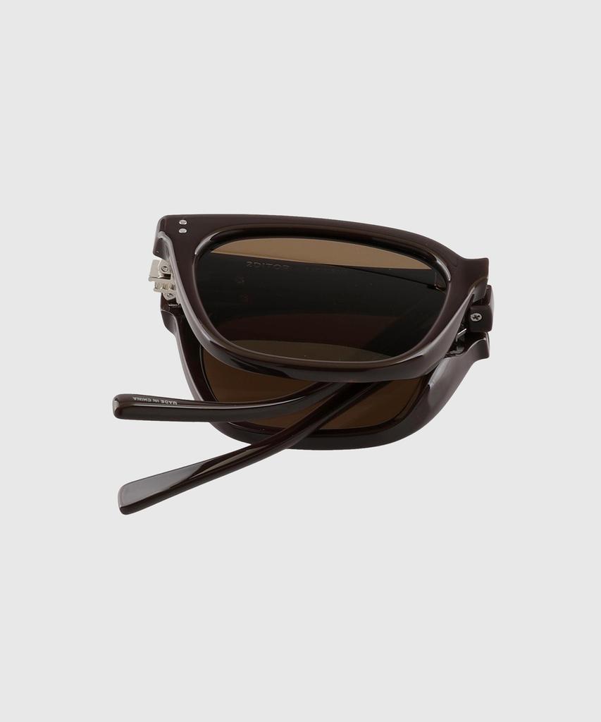 Tuditeo Arc Unisex Oversized Square Retro Foldable Sunglasses C3 Brown