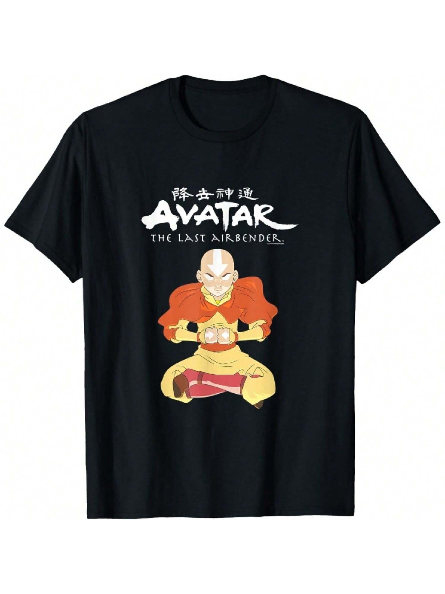 Aang Bending Glowing Arrow Pose Crosslegged T-Shirt S разноцветный