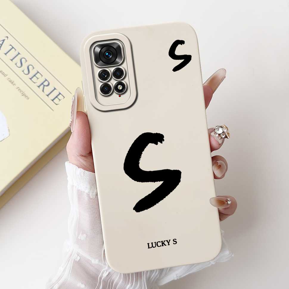 For Xiaomi Redmi Note 11 4G Case Cute Letters Soft Phone Cases For Redmi Note 11 S 11S Note11 4G Silicon Soft Cover 6.43"