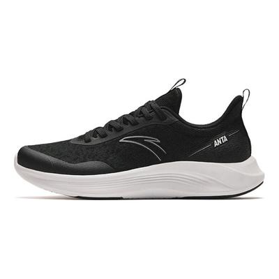 Ling Yun Mesh Stoßdämpfend Rutschfest Abriebfest Atmungsaktiv Leicht Low-Top Laufschuhe Herren Sneaker Schwarz 912425521-2