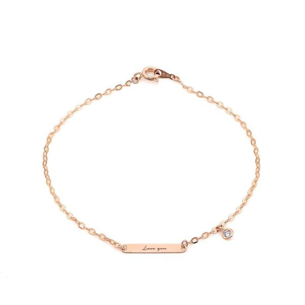 LLOYD Simple Engraved 14K Bracelet LWB21009G_