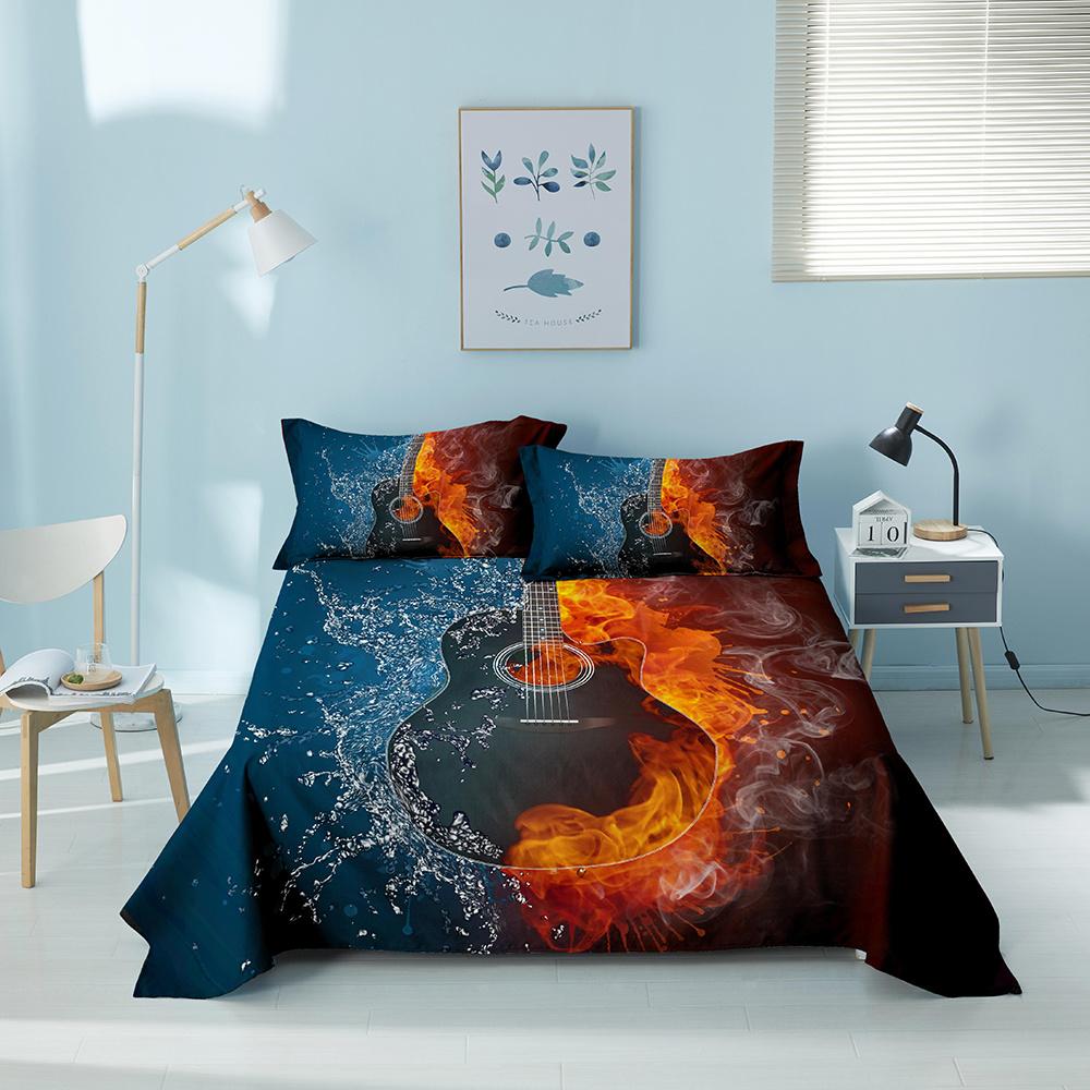 Baseball Football Basketball Bed Sheet Set 3D Printed Polyester Bed Flat Sheets Sport Design 200x230 Fashion Decor for Teens Boy