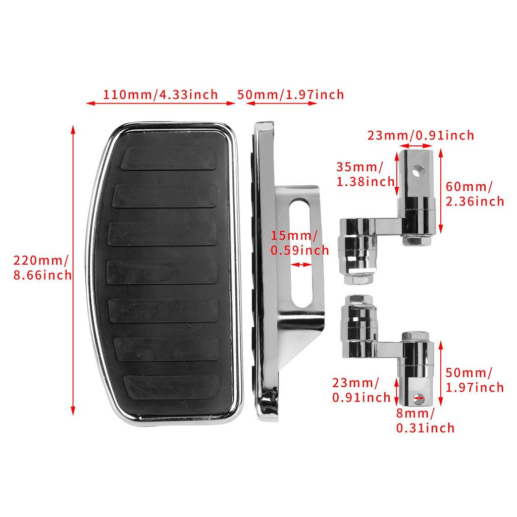 VTX 1300/1800 Front & Rear Motorcycle Footpegs