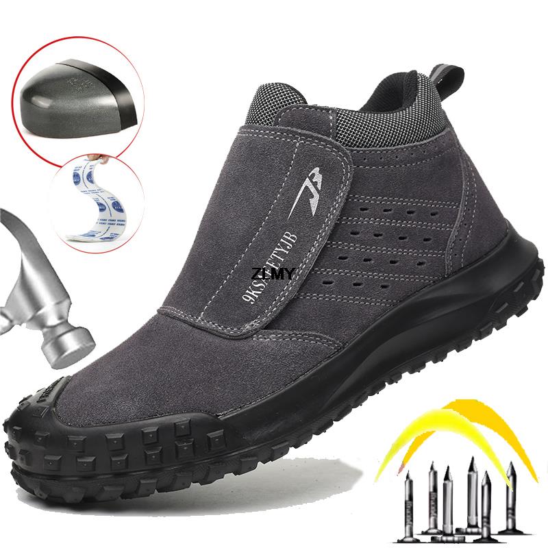 Módní ZLMY Bezpečnostní obuv proti opaření Pánská ocelová špička Svářečská obuv Jiskruvzdorná Průrazuvzdorná Pracovní obuv Pánská Ochranná Bezpečnostní Pracovní Obuv