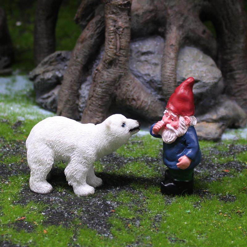 And Dwarf Polar Bear Ornament Garden Micro Landscape Decoration Suitable For Kid