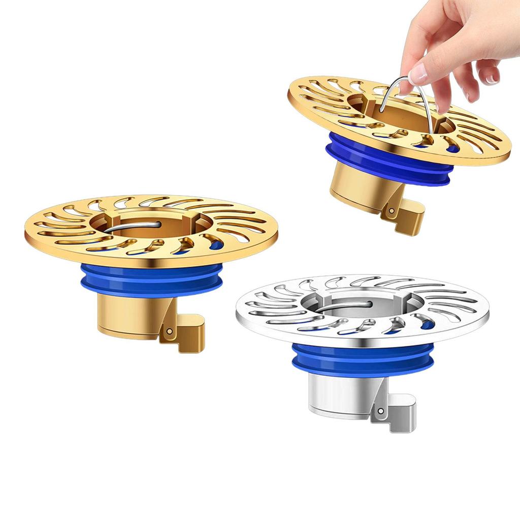 Self Closing Odor Proof Floor Drain Core Copper for Basements Sinks Kitchen