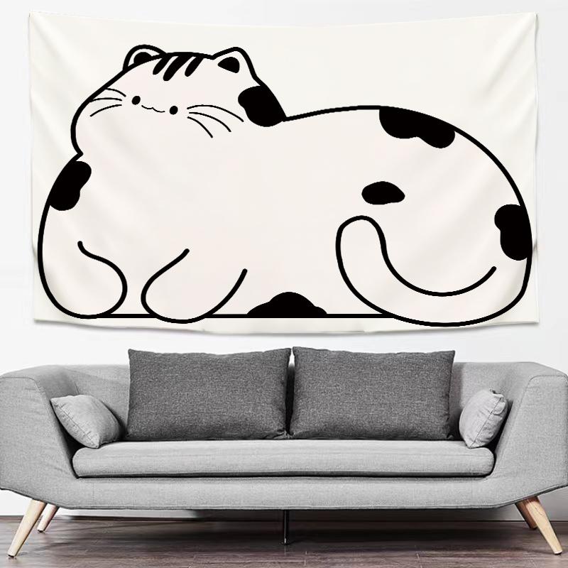 Cartoon cute puppy tapestry bedroom living room bedside hanging cloth room transformation tapestry wall cloth background