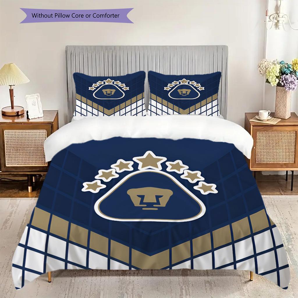 Pumas UNAM Pattern Bedding Quilt Set Quilt Cover Pillowcase Home Decoration Birthday Gift (1 * duvet cover + 2 * pillowcase, without core)