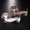 Cute Dachshund Dog Rhinestone Inlaid Brooch Pin Animal Shape Lapel Breastpin