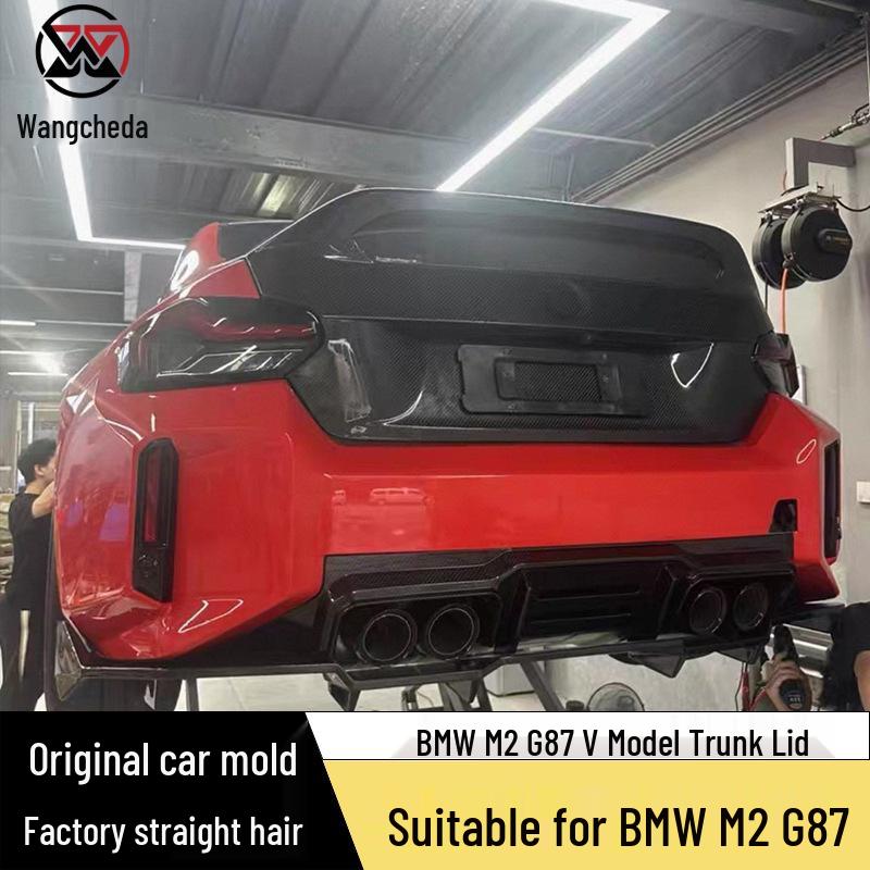BMW M2 G87 V-Style Carbon Fiber Trunk Lid Rear Bumper Cover