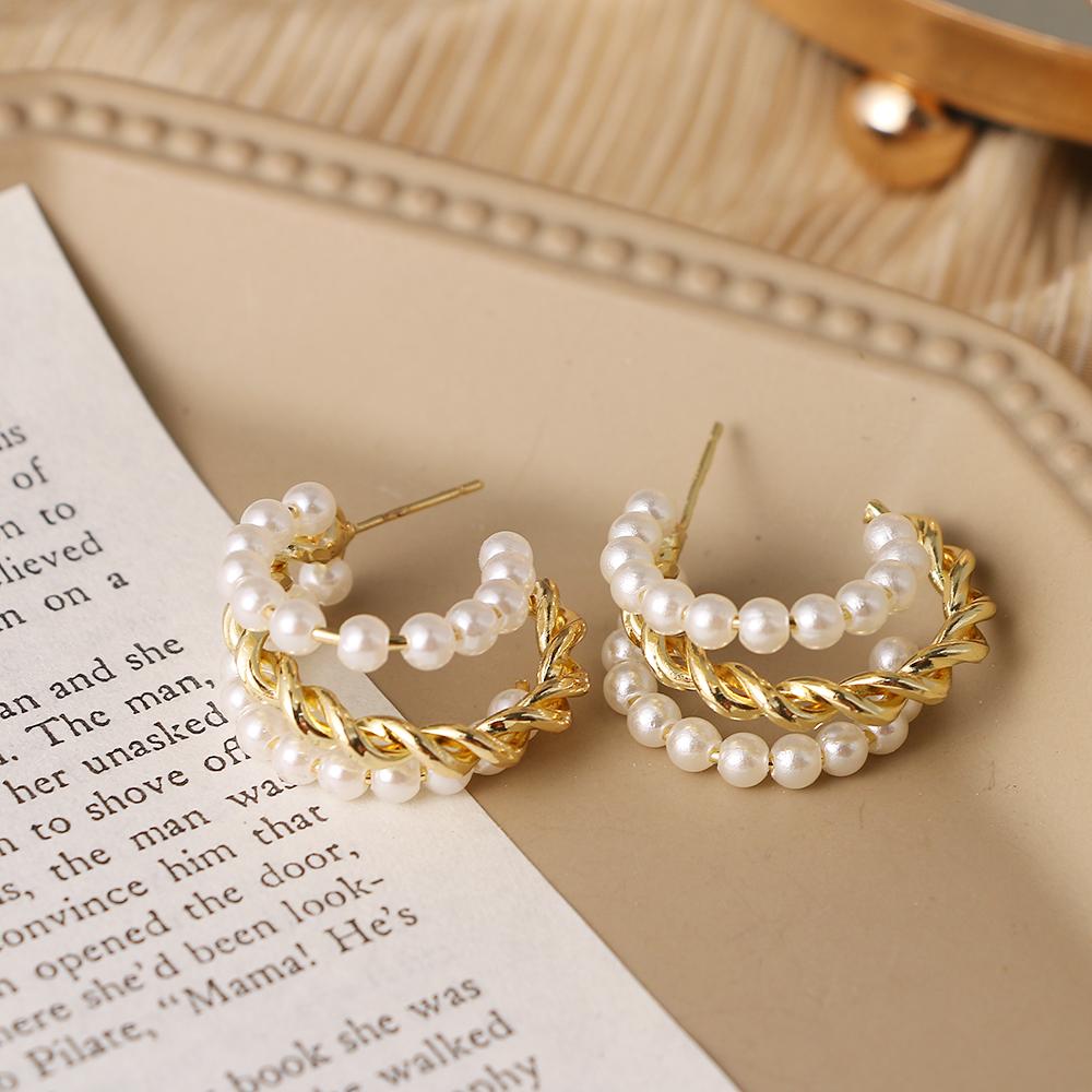 Jednoduché nové módní nepravidelné náušnice ve tvaru písmene C Módní jednoduché náušnice nádherné náušnice šperky dárky