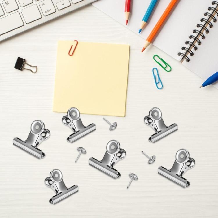 15Pcs Metal Paper Clamp Stainless Steel Clip Metal Hinge Clips for Picture Photo Food Bag Receipt Document Organization