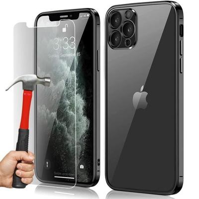 Silicone Case For iPhone 13 Mini Black and 2 Tempered Glass Screen Protectors E.F.Connection