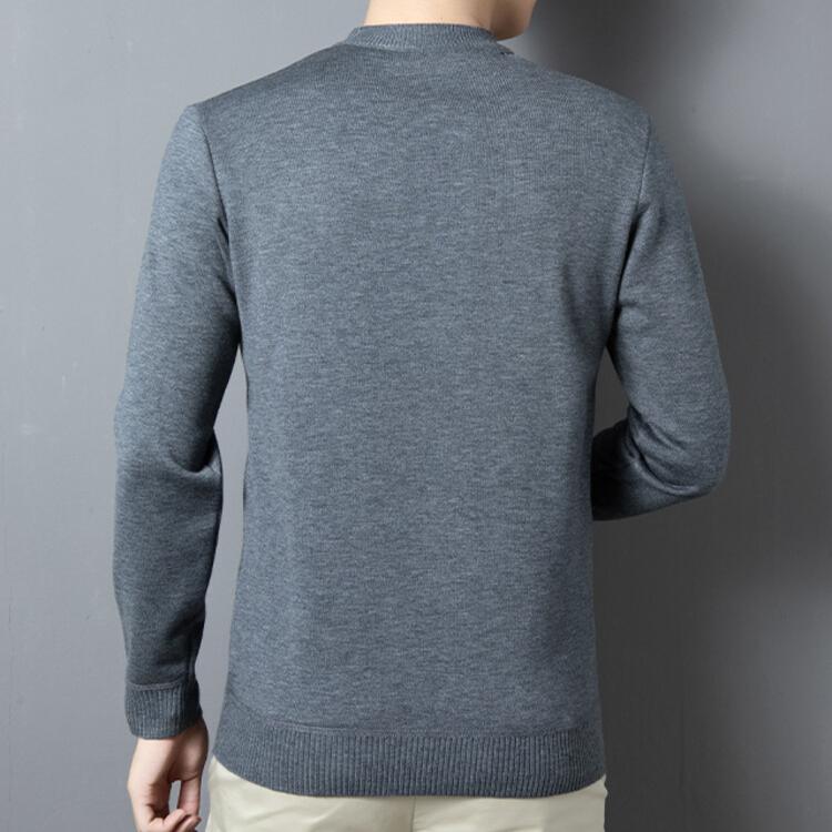 Herbst- und Winterpullover für Herren, schmal geschnitten, langärmelig, gestricktes Bodenhemd, lässiger Innenstrickpullover, Herrenbekleidung