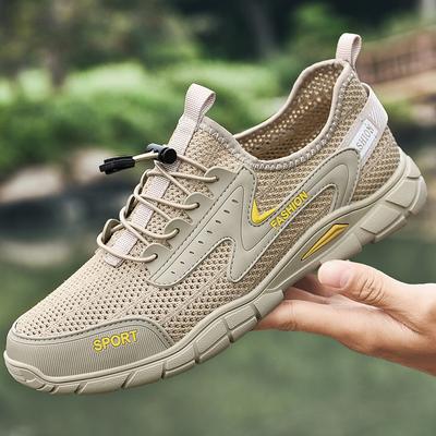 Mesh Surface Shoes Summer Breathable New Men's Mesh Sports Casual Shoes Soft Bottom Hollow Out Shoes Outdoor Climbing Boots