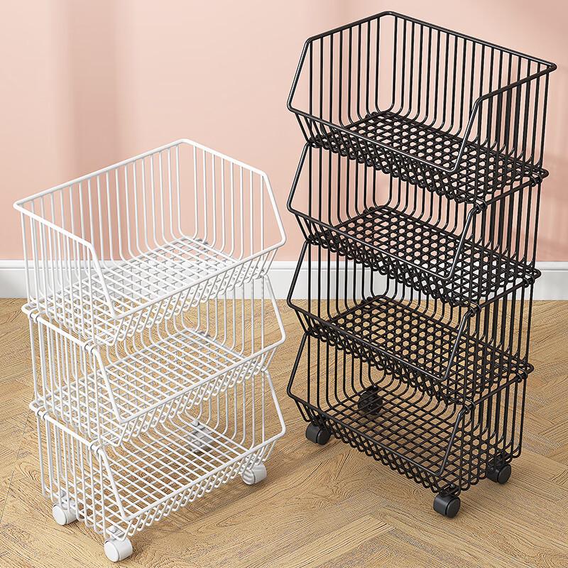 Zhaoran 4-Tier Kitchen Storage Rack with Baskets