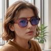 Vintage Square Sunglasses Fashion Women Men Double Bridges Eyewear Female  Chic Polygon Sun Glasses Leopard Shades Glasses