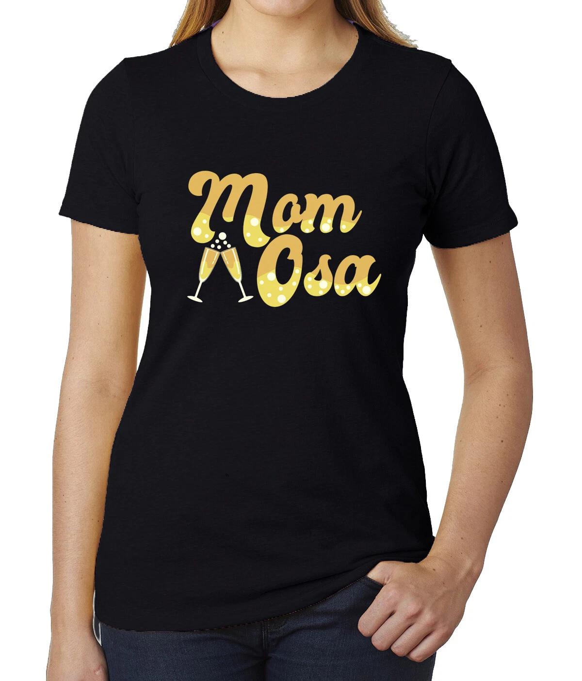 Momosa Funny T-Shirt, Graphic Tees for Woman, Cute mom shirts L