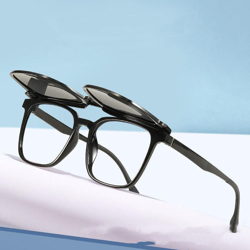 New Magnetic Sleeve Mirror Polarized Sunglasses Men'S Driving Night Vision Goggles Clip Female Myopia Frame Eyewear Diopter