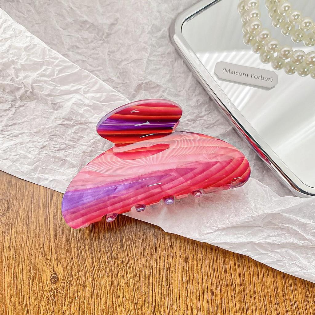 Large Acetate Hair Clip for Women - Korean Fashionable Jelly Color Hair Claw with High-End Feel