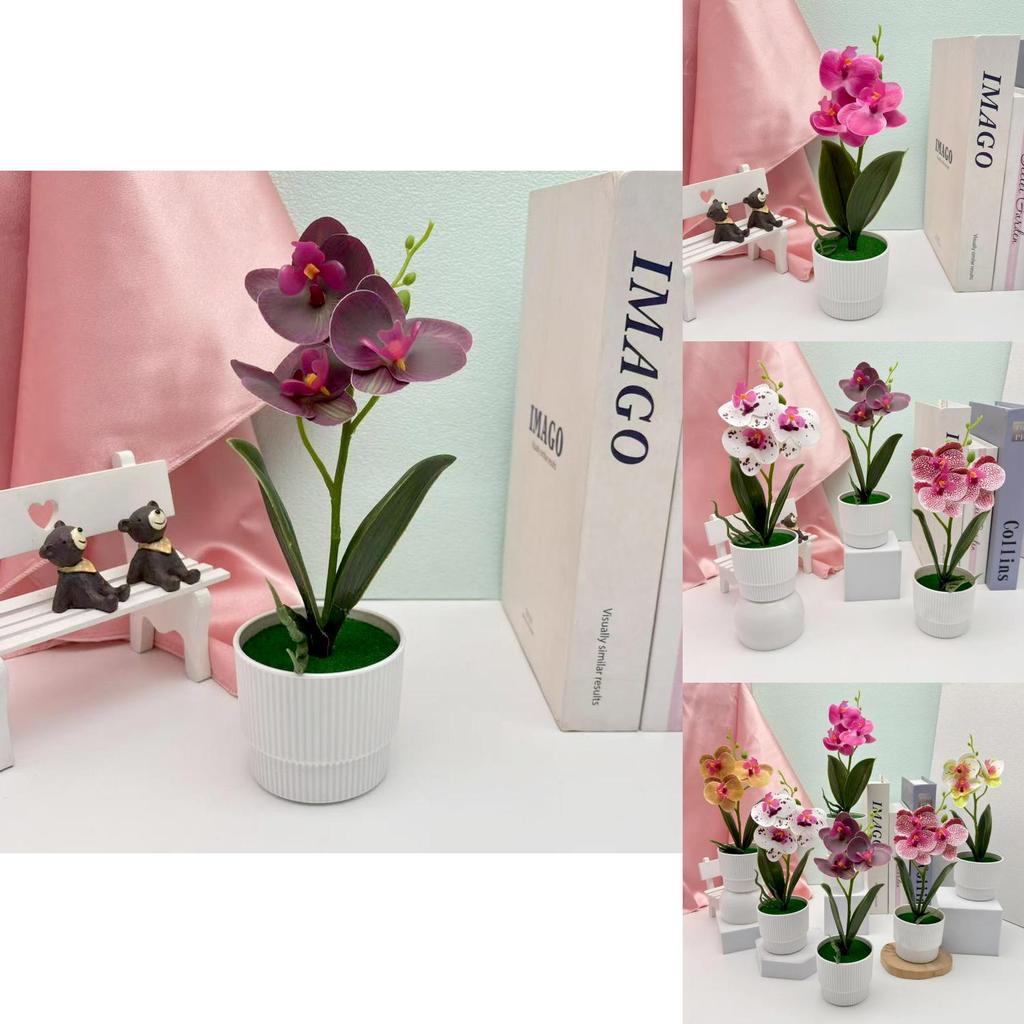 Butterfly Orchid Faux Green Plant For Home Office Decor And Outdoor Events