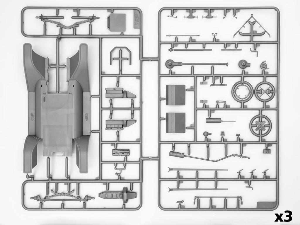 ICM Ford Tin Lizzie Set Plastic Model Kit DS2402 1/24 3-Piece (Car)