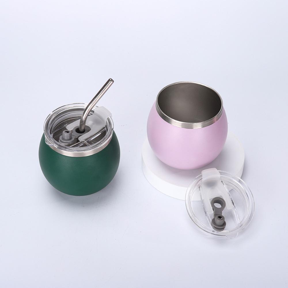 with Straw and Lid Portable Egg Cup Double Wall Tumbler Cup Argentine Yerba Mate Cup  Office