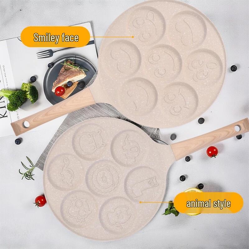 7-Loch Antihaft Smiley Gesicht Frühstücksbratpfanne