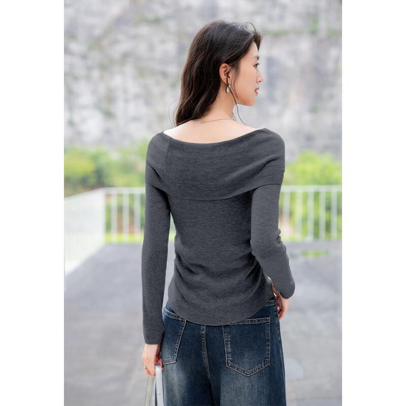 Mocana Women's Floral Halter One-Shoulder Long Sleeve Knit Top